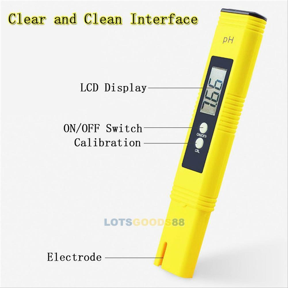 Digital PH Meter + LCD TDS EC Water Purity PPM Filter Hydroponic Pool Tester Pen