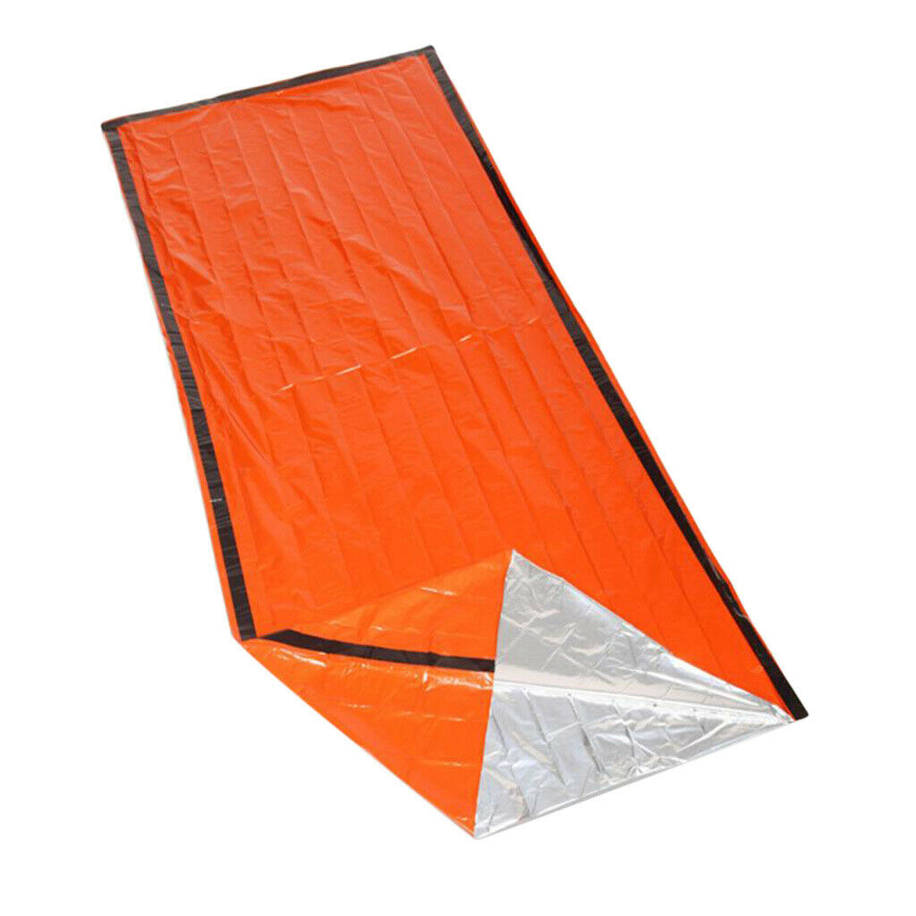 Emergency Survival Mylar Thermal Sleeping Bag Portable Orange Blanket Tent