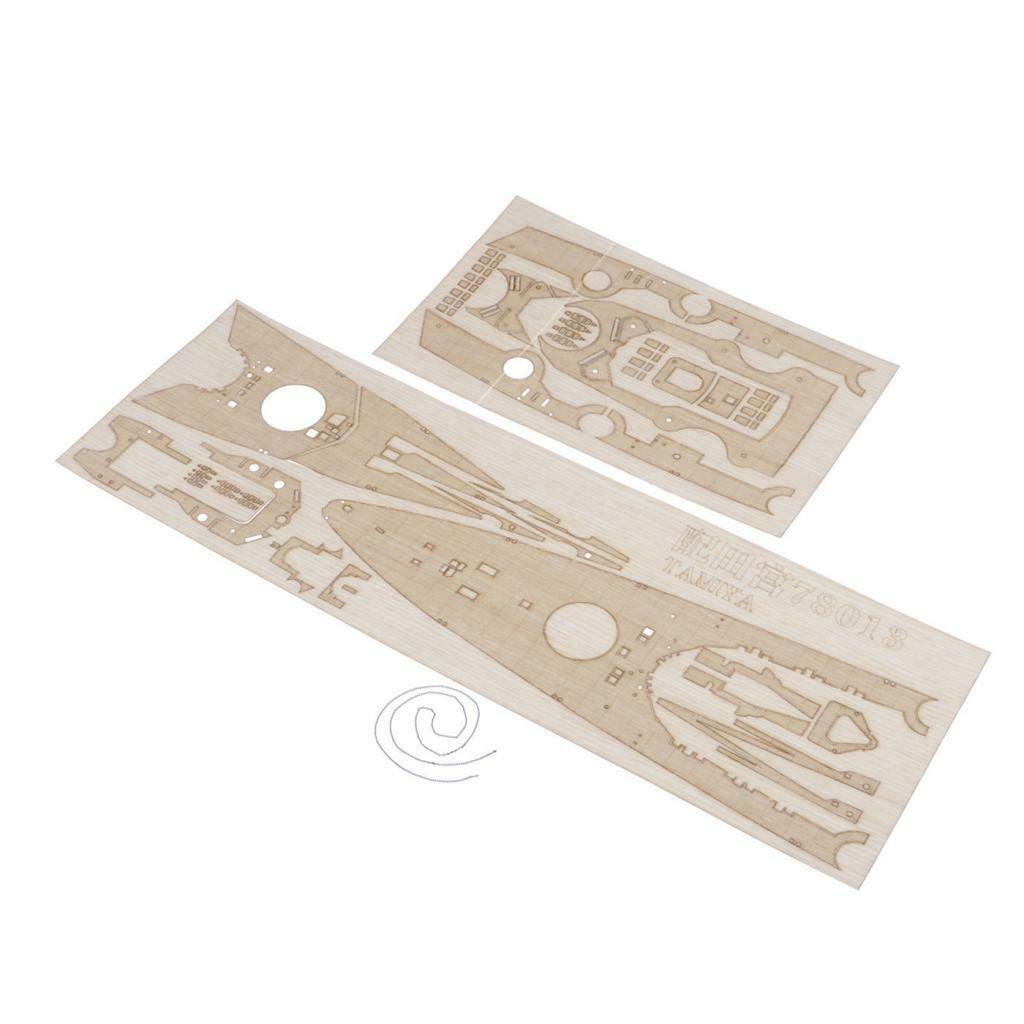 1/350 Wooden Bismarck   Warship Deck Unassembled DIY Upgrade Parts