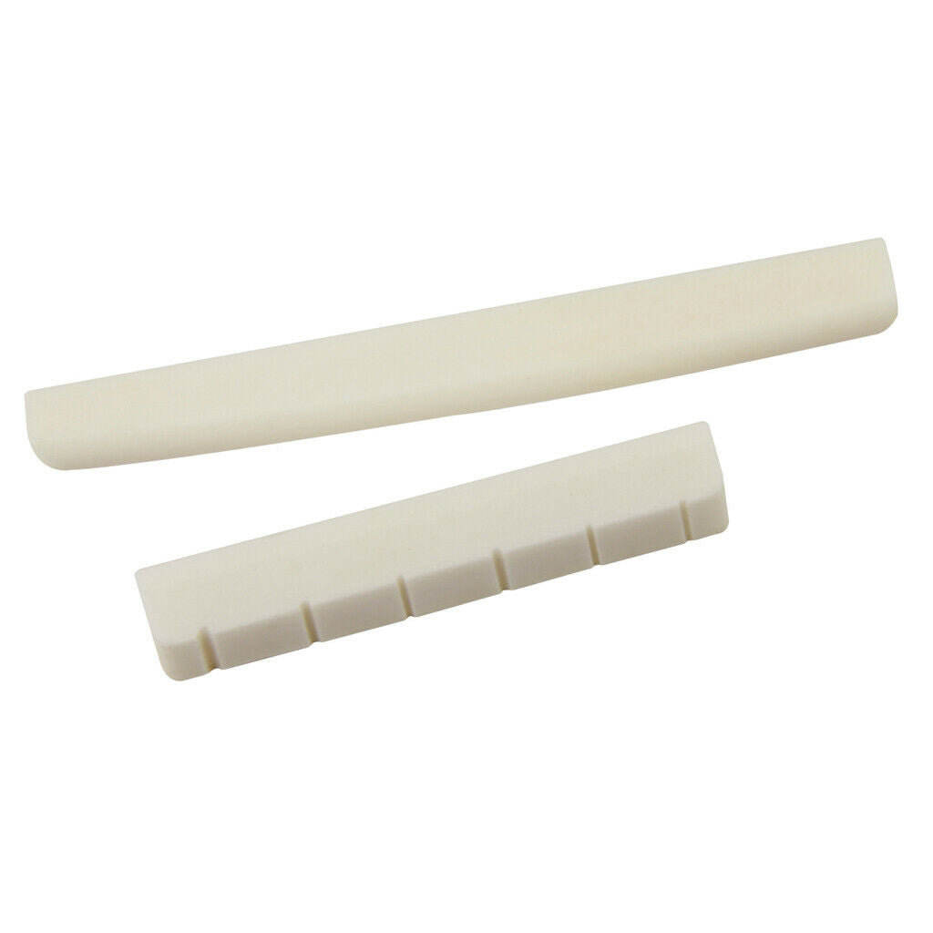 1 Set Classical Guitar Buffalo Bone Saddle Nut Slotted Set DIY Repair Parts
