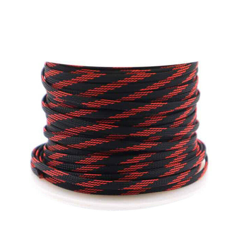 8MM-10MM Car Power Audio Cable Braided Conduit Horn Wire Weave Sleeve Hose Cover
