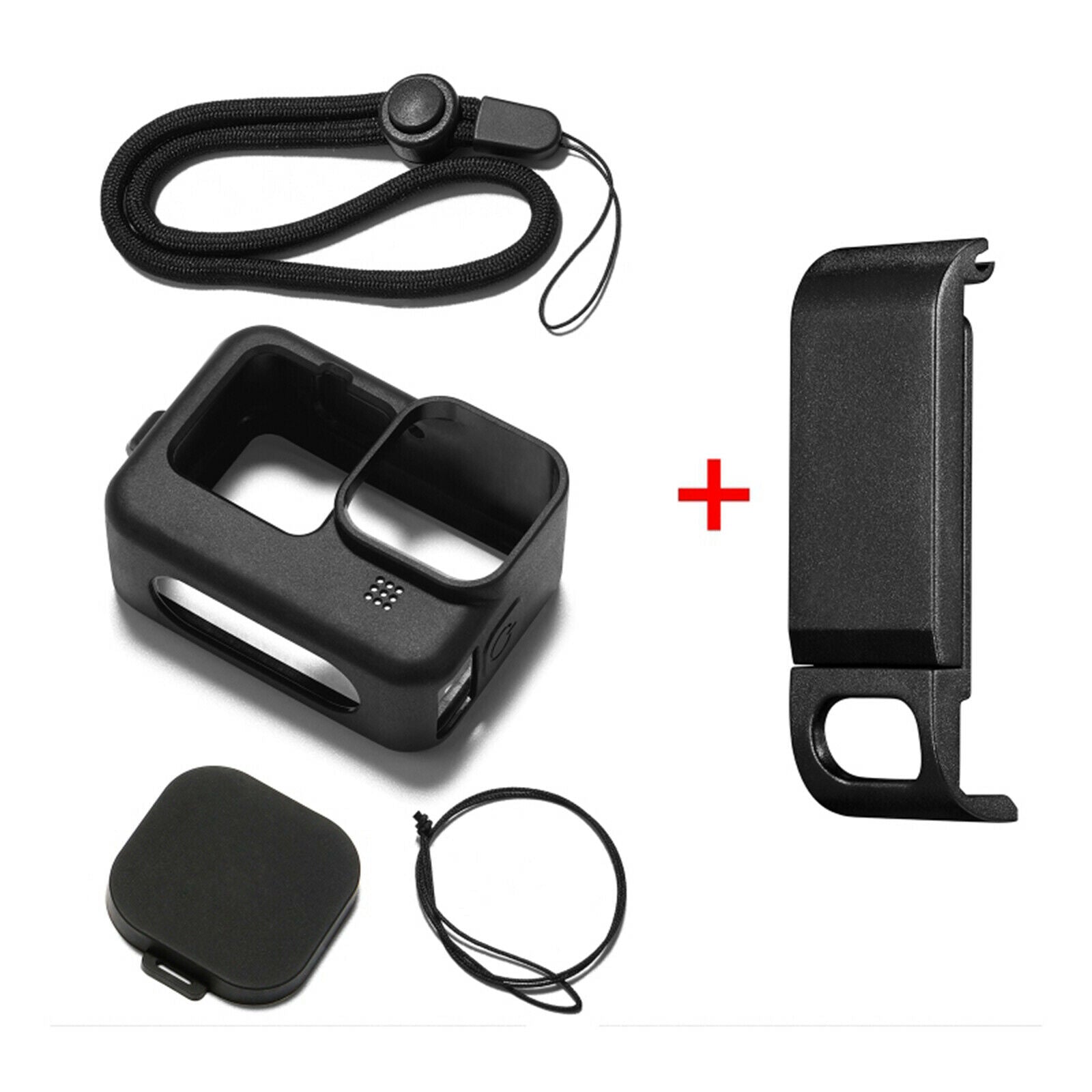 Soft Silicone Housing Sleeve for GoPro Hero9 Black + Side Interface Cover