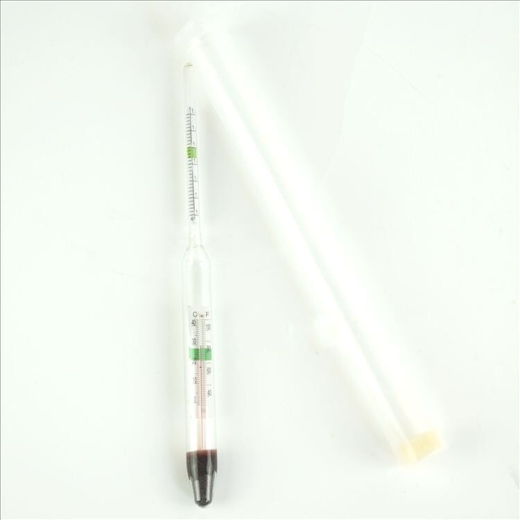 1PC Aquarium Glass Hydrometer with Thermometer Salt Marine Salinity Tester Meter