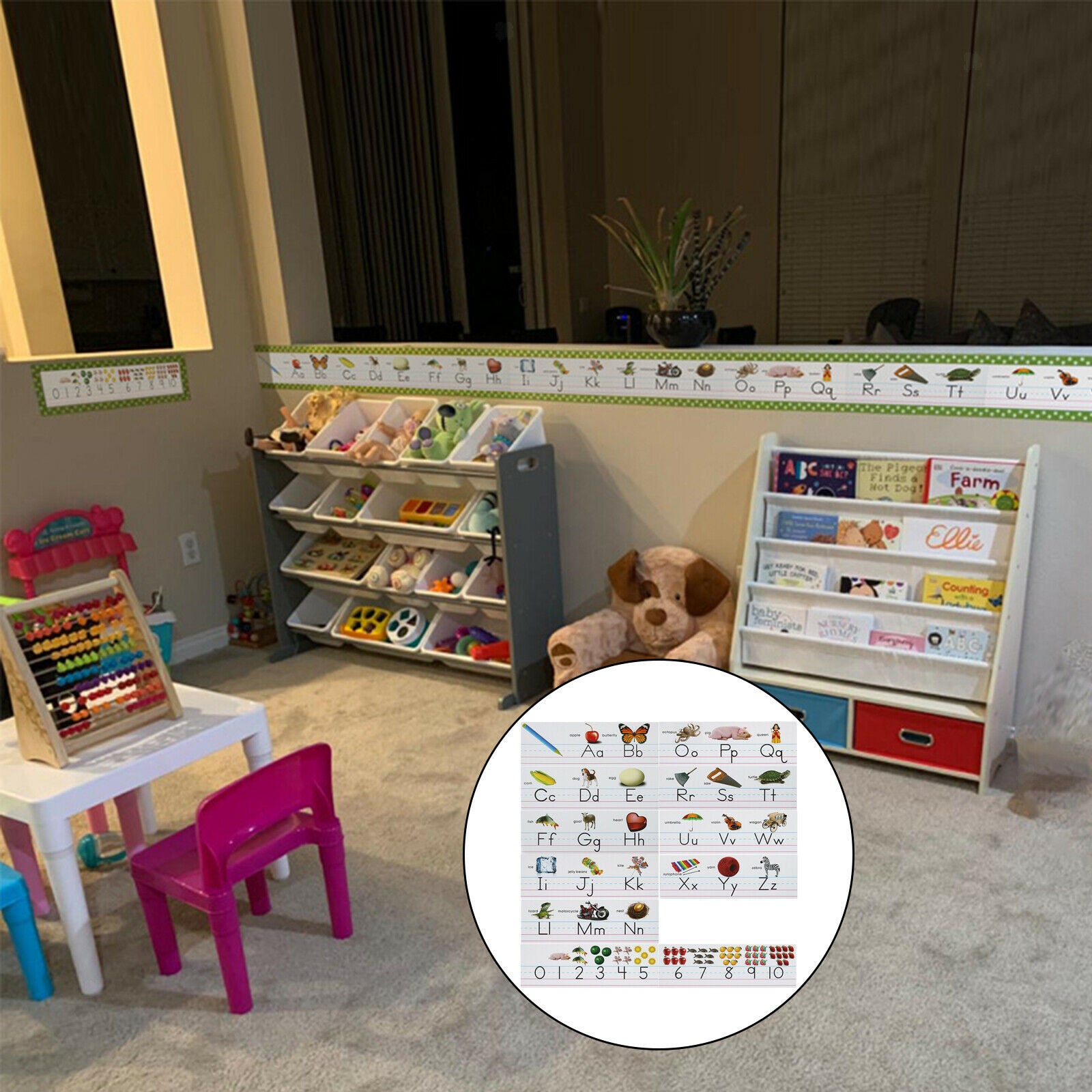 Alphabet Bulletin Board with Picture Cues Kindergarten Bedroom Classroom