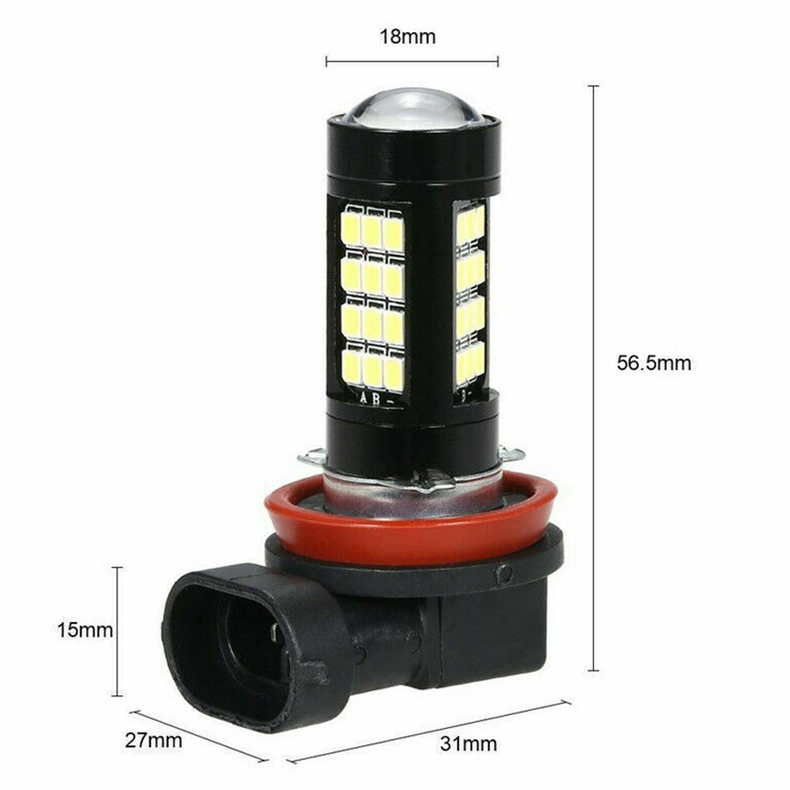 2X H11 42SMD LED White Canbus Faultless Fog Light Bulb Lamp New