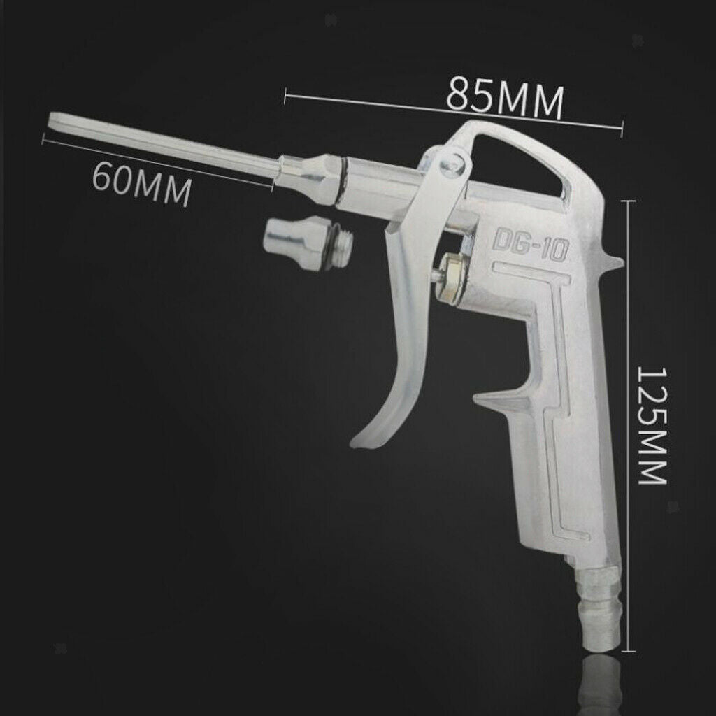 Long Spout Air Compressor Gun, Extended air nozzle length: Approx. 6cm/2.40inch