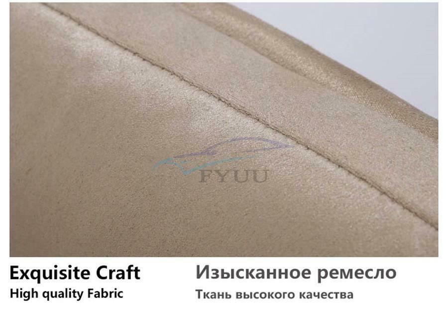 1PC 29 x 19CM / 11.42 x 7.48'' Suede Fabric Car Seat Headrest Neck Cushion Beige