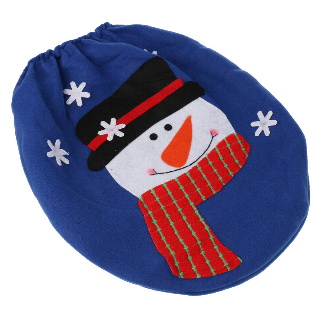 Snowman Pattern Christmas Toilet Seat Cover WC Bathroom Warmer Closestoo Xmas