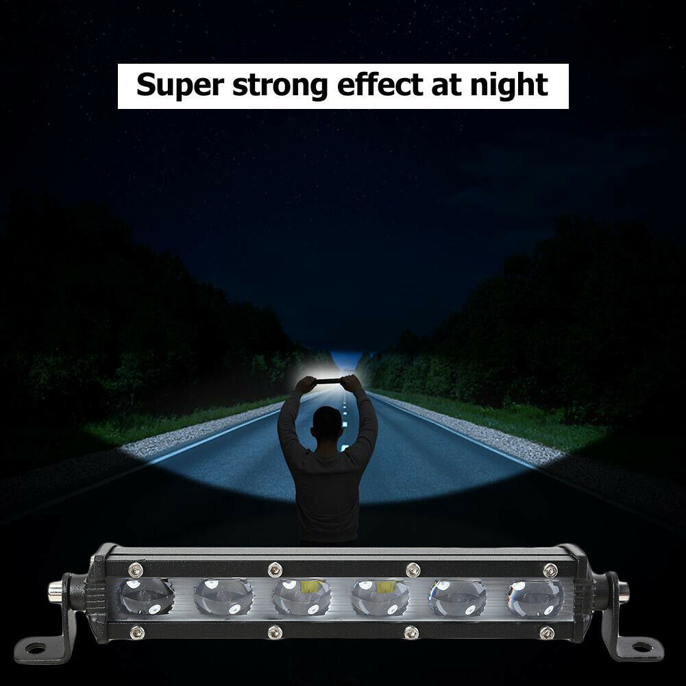 8 Inch 60W LED Work Light Bar IP67 Off Road Spotlight Floodlight Fog Lamp @