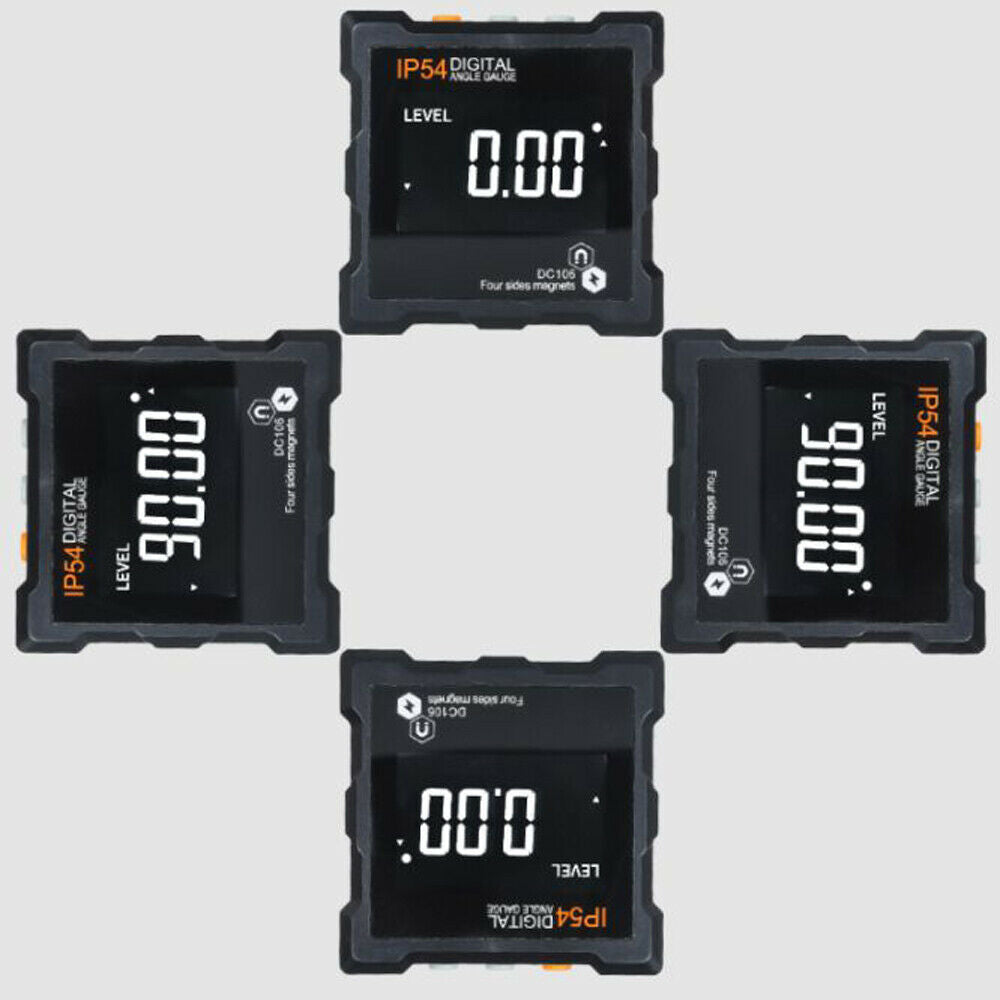 Angle Finder 4x90 Degrees Measuring Tool 4 Sides LCD Digital Angle Gauge LIN