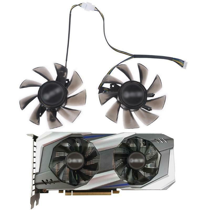 2PCS T129215BU Graphics Card Cooling VGA Cooler Fan 4Pin 12V 0.50A for GALAX GTX