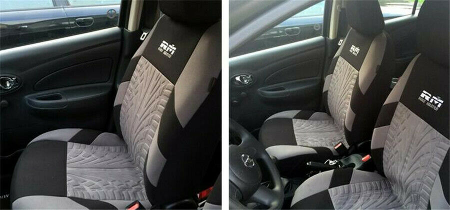 2PCS Classic Washable Embroidery Car Seat Covers Cushion Set For Front Universal