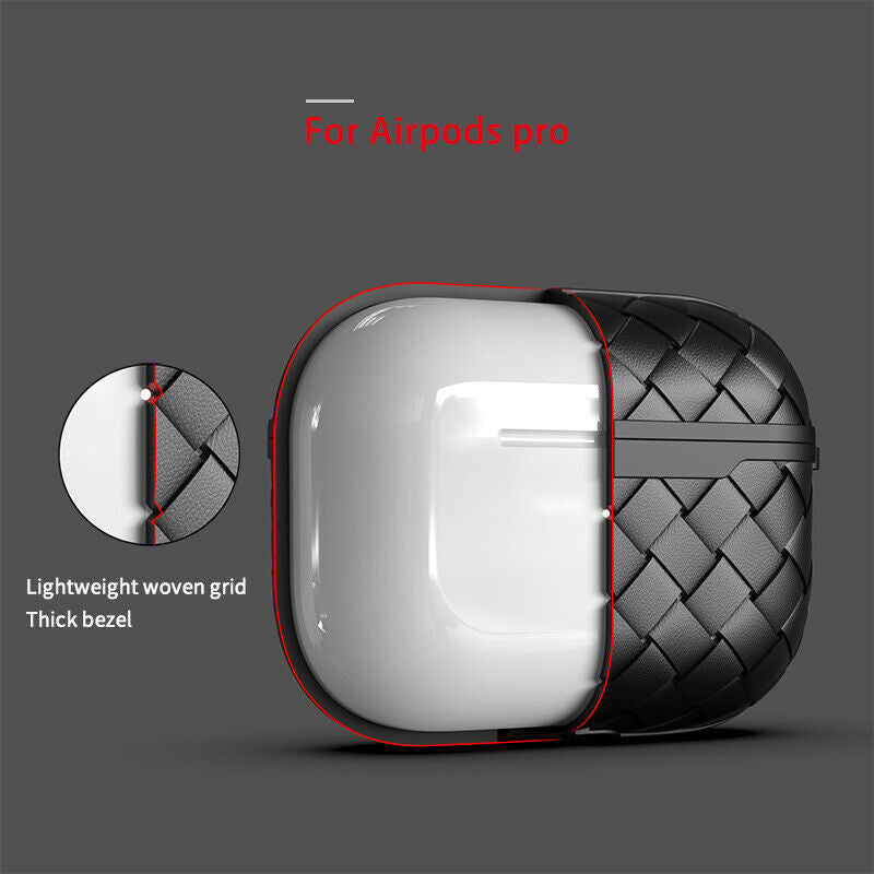 for AirPods Pro Earphone Leather Case TPU Silicone Protective Cases Anti FingeB7