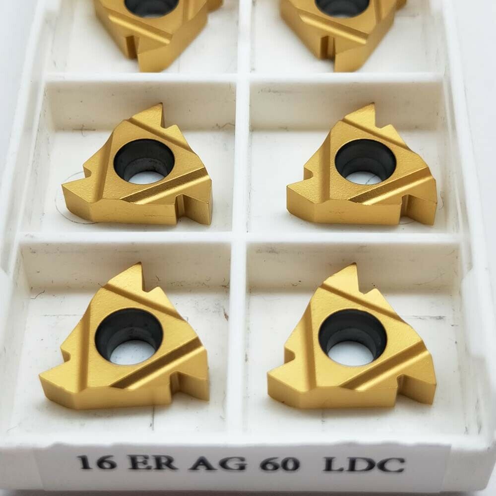 10pc 16ER AG60 LDC carbide inserts thread inserts for threading turning tool SER
