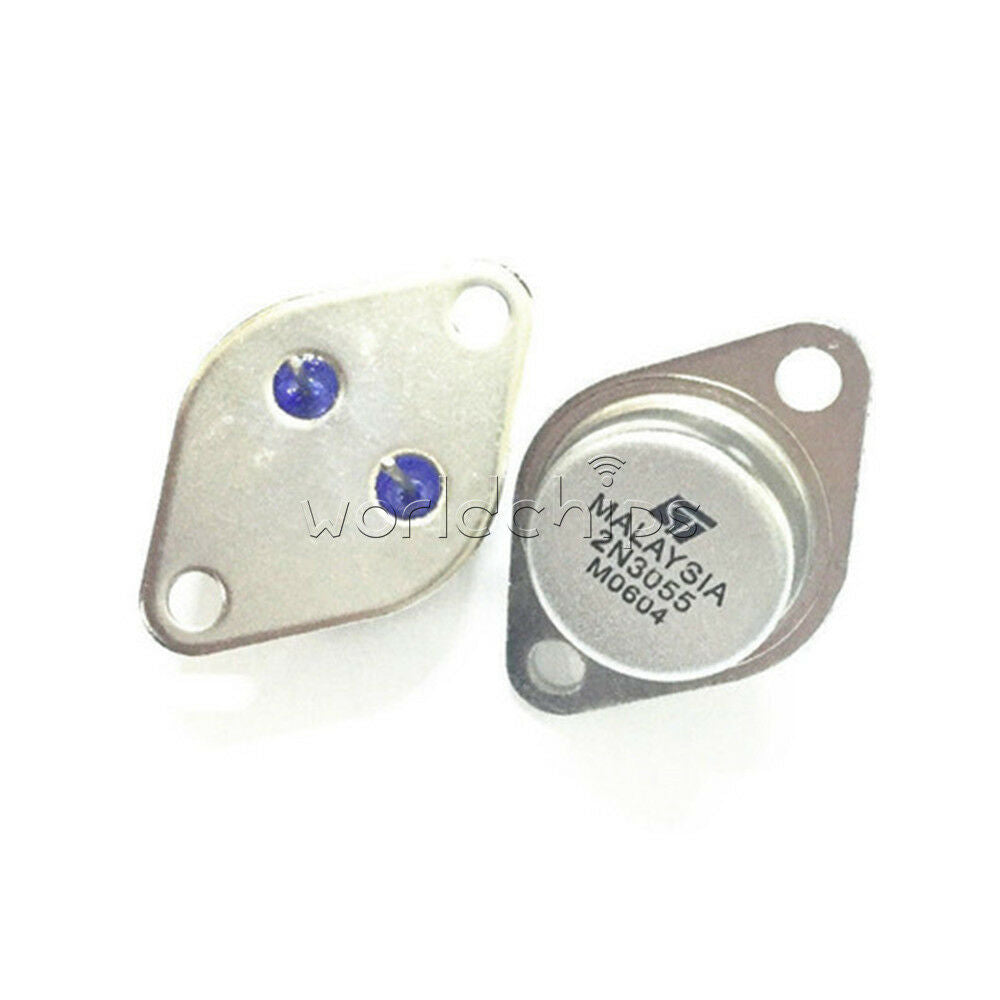 10PCS 15A/60V 2N3055 TO-3 NPN Amplifier Switch Transistor Audio Power Metal Case