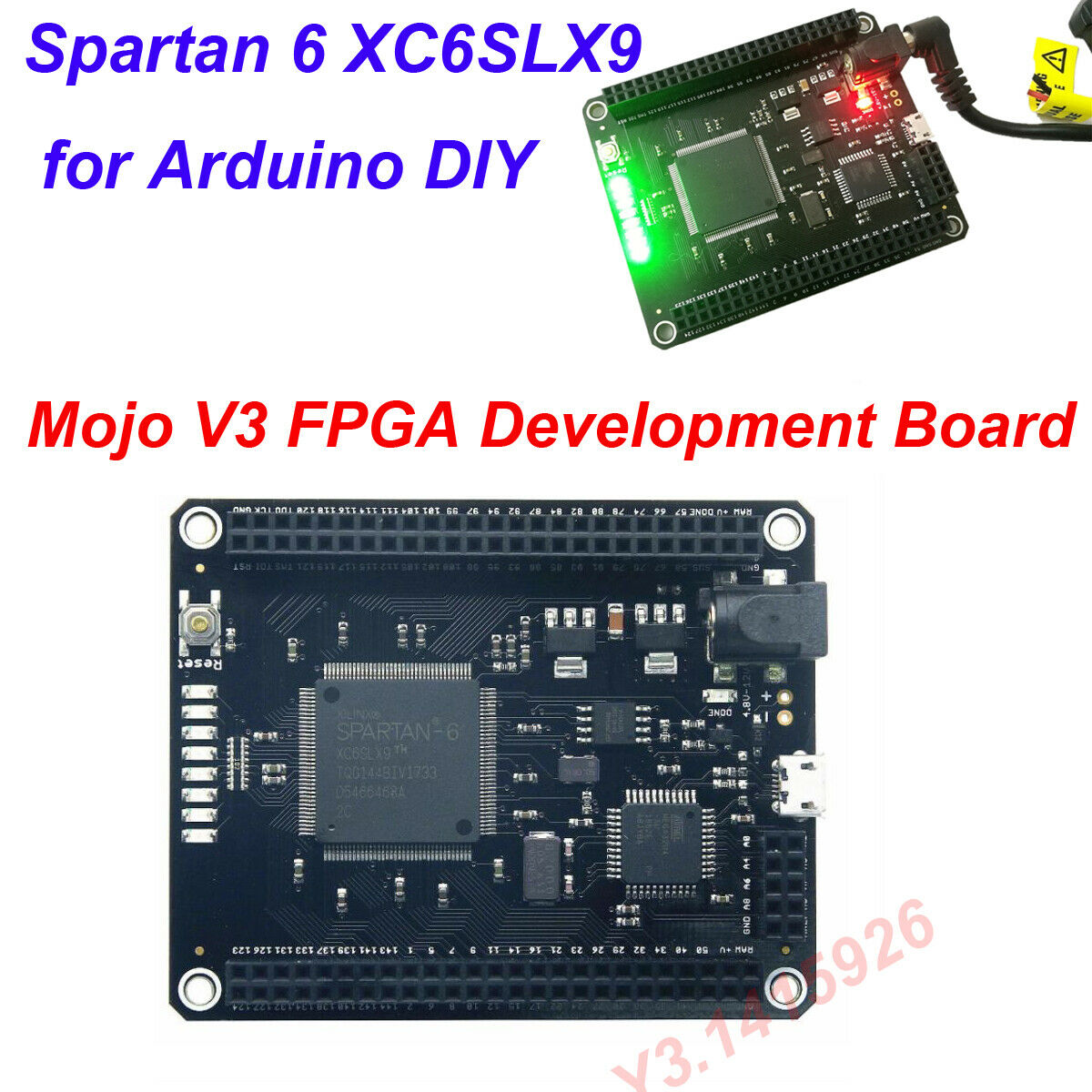 Mojo V3 FPGA Development Board Module Spartan 6 XC6SLX9 for Arduino DIY Newest