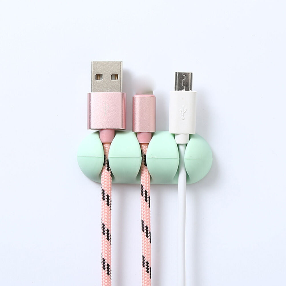 2PCS/Set Multifunction Earphone Cord Winder Cable Organizer Clips Pi.l8