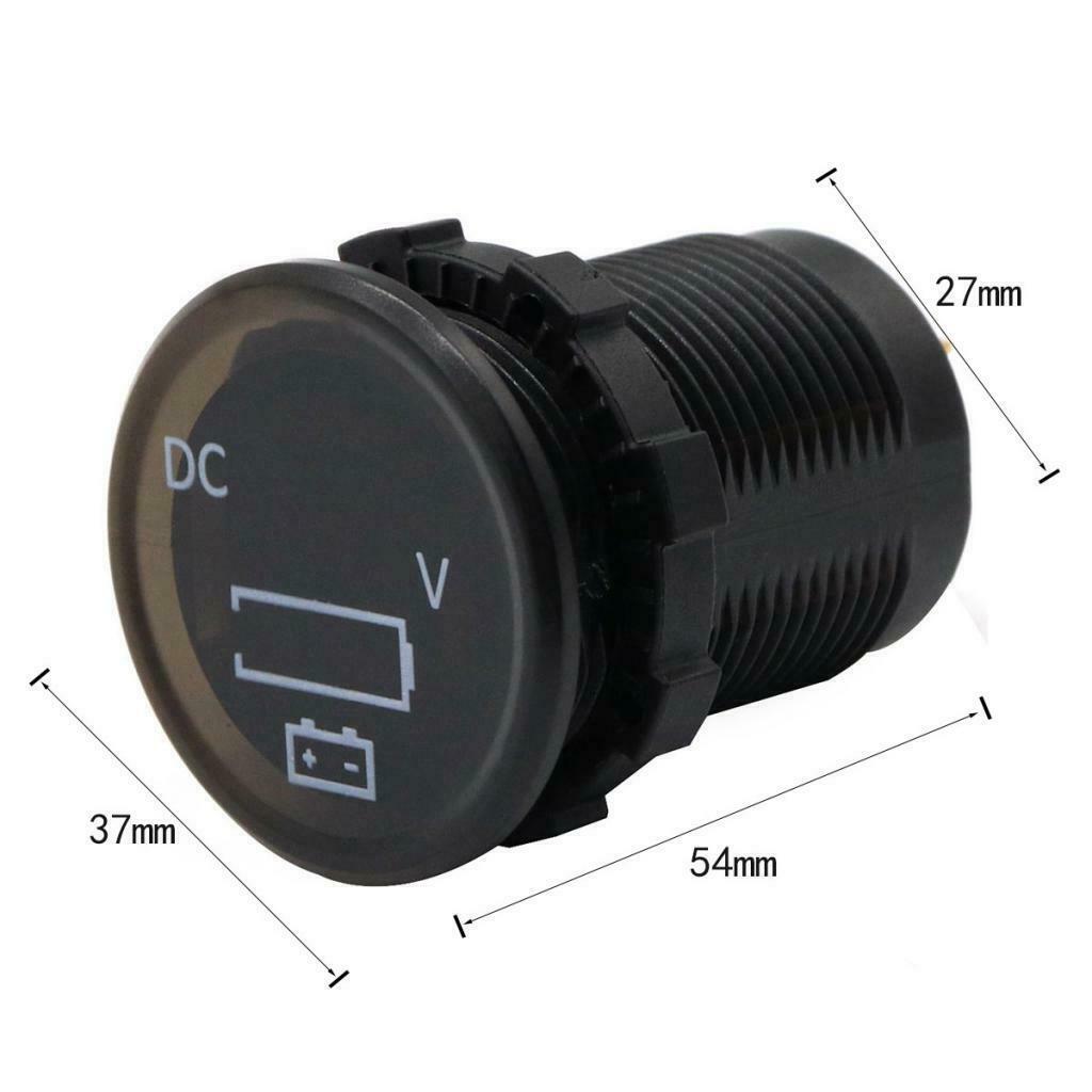 Red LED Digital Waterproof Voltmeter Gauge Meter 12V-24V For Car Motorcycle