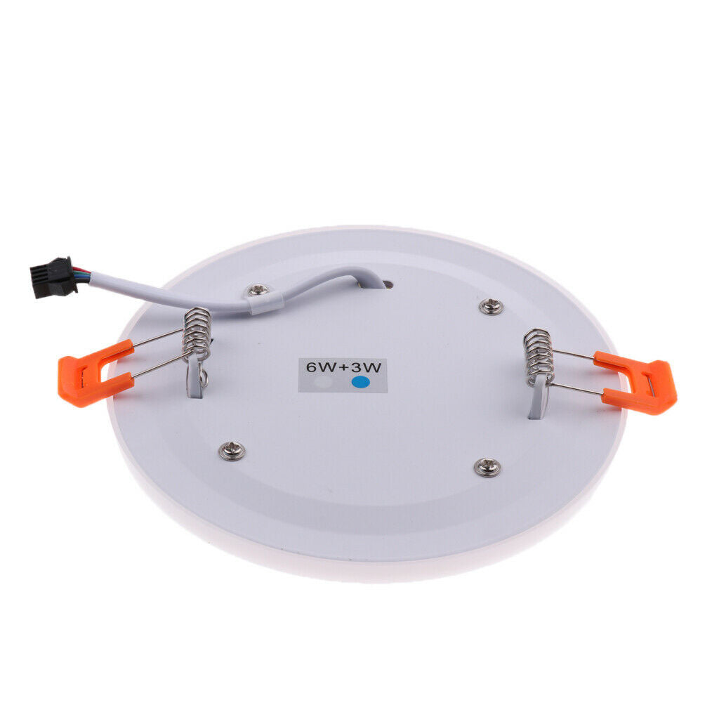LED Panel Dimmable Round Ceiling Light 20000lm Recessed Light - White, 6W Blue +