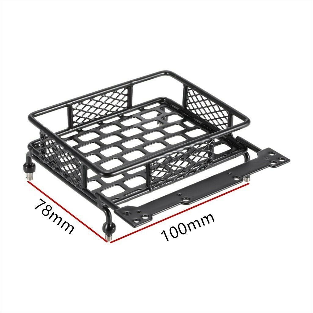 1:10 Metal Roof Rack w/ LED Light Bar for Axial SCX10 HSP RC4WD RC Car