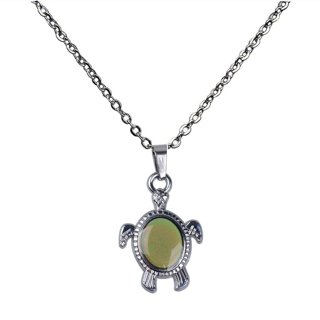 2pcs Stainless Steel Necklace Color Changing Mood Emotion Feeling Jewelry