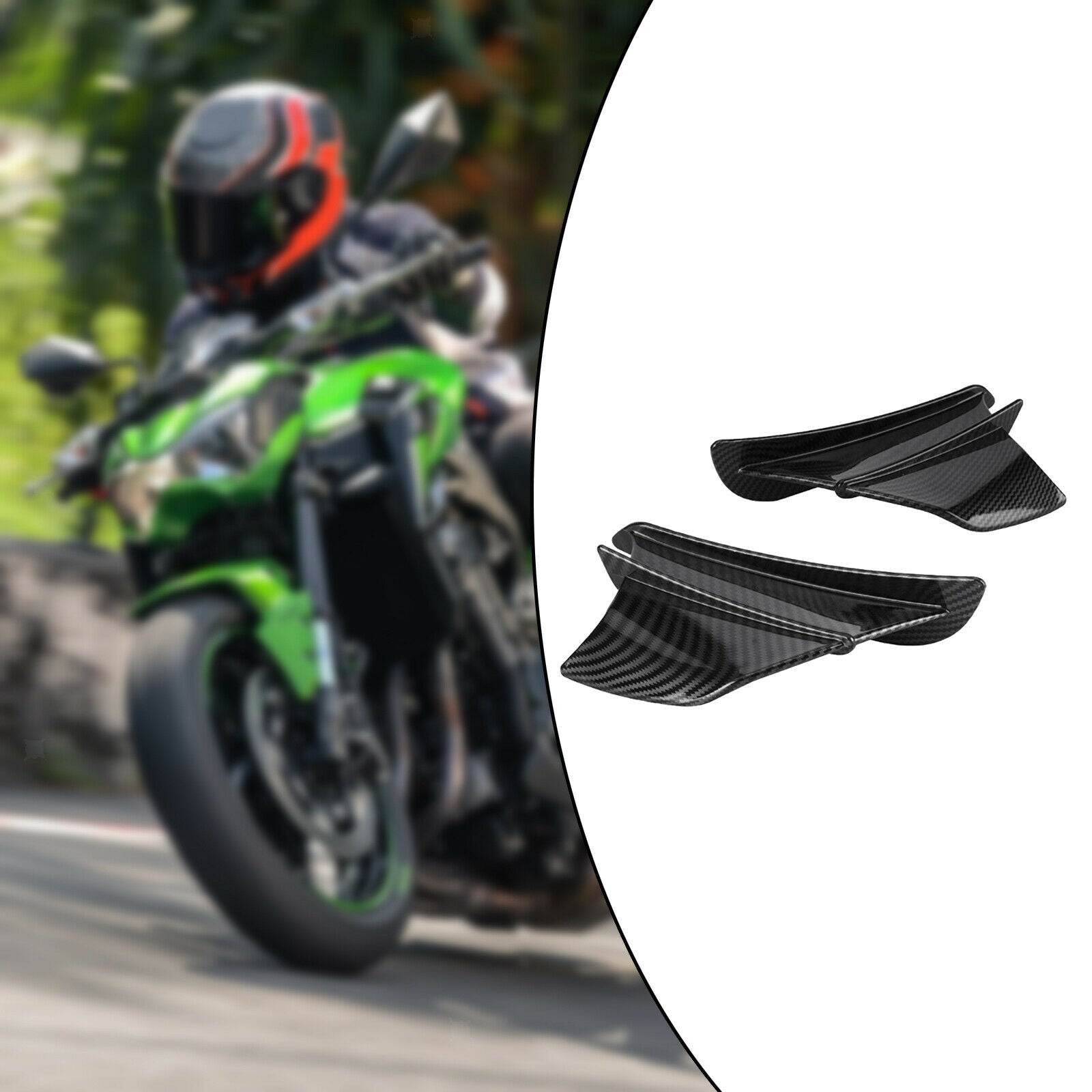 Motorcycle Gloss Fixed Wind Wing Winglets Aerodynamic Wing Kit Accessories