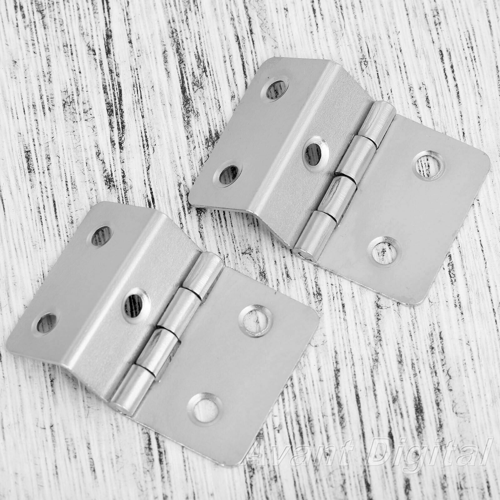 New 2x Folded Jewelry Box Cabinet Hinges Wardrobe Door Hinge Furniture Hardware