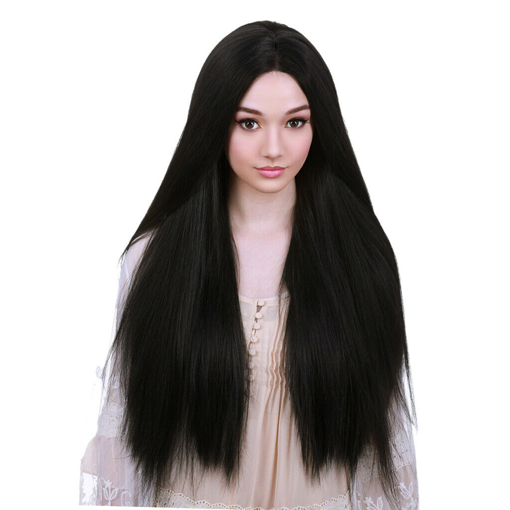 Women's Wig Long Full Natural Straight Wigs Black Ladies Synthetic Wig Synthetic