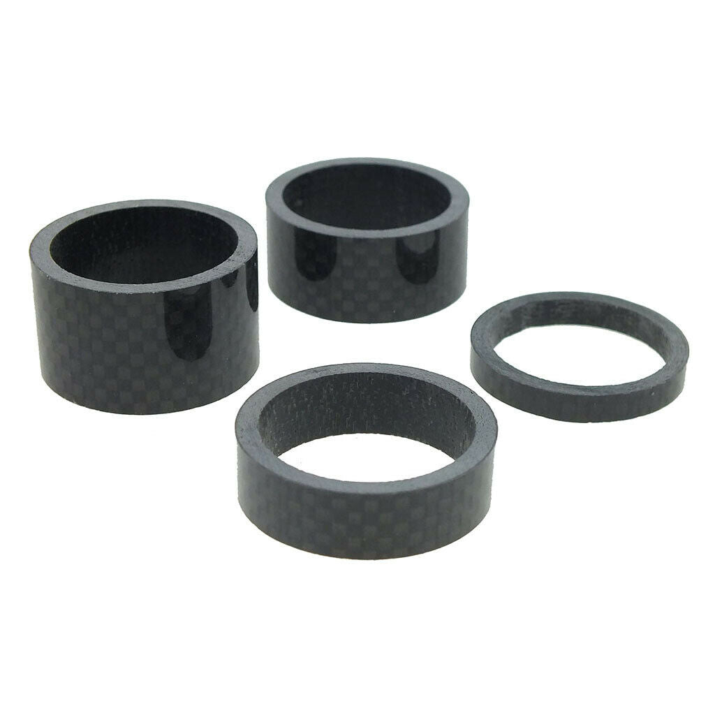 Set of 4 Premium Bike Headset Washers 1-1/8'' Stem Spacer Road Accessories