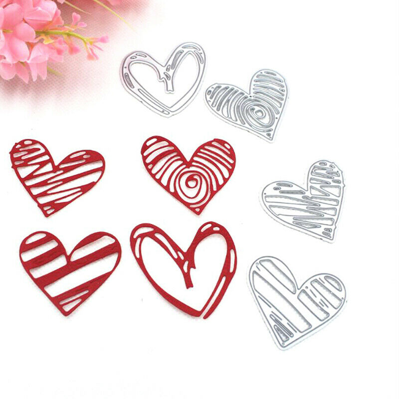 4X Heart Metal Cutting Dies Scrapbooking Embossing Stencil DIY Paper Card.l8