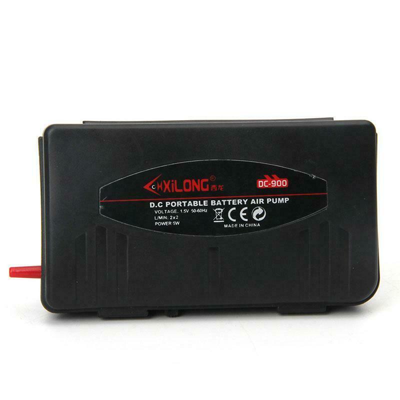 Aquarium Battery Operated Fish Tank Air Pump Aerator Oxygen With Air Stone 5W