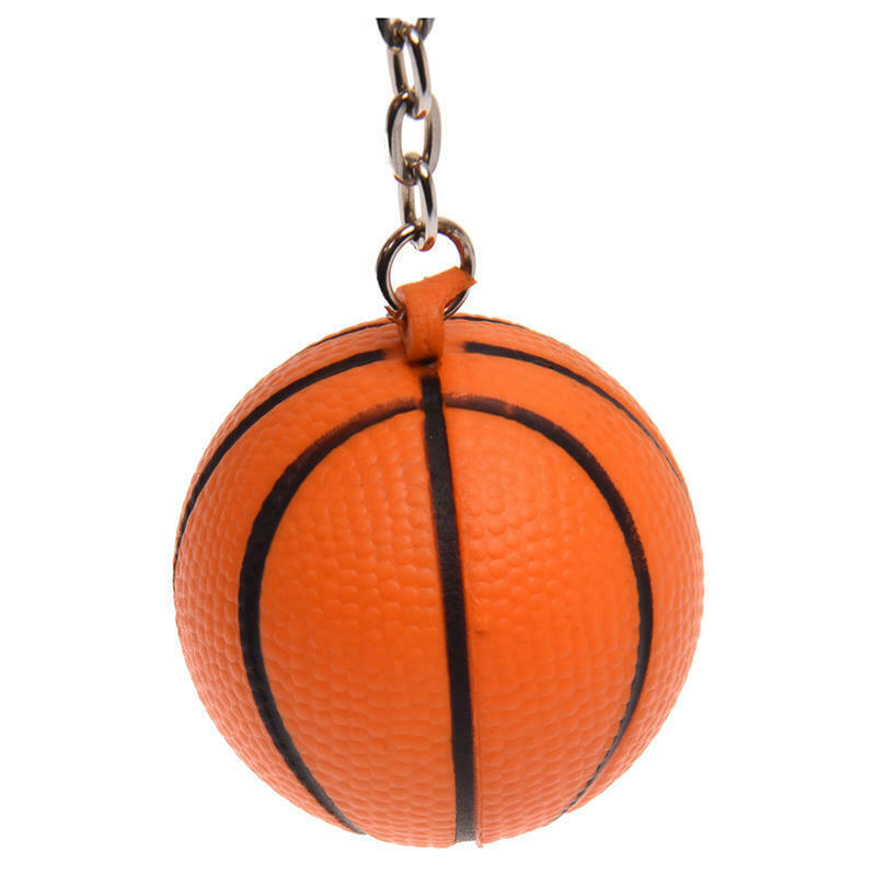 Orange Basketball Shape Decor Charm Key Chain Split Key Y6Y4Y4