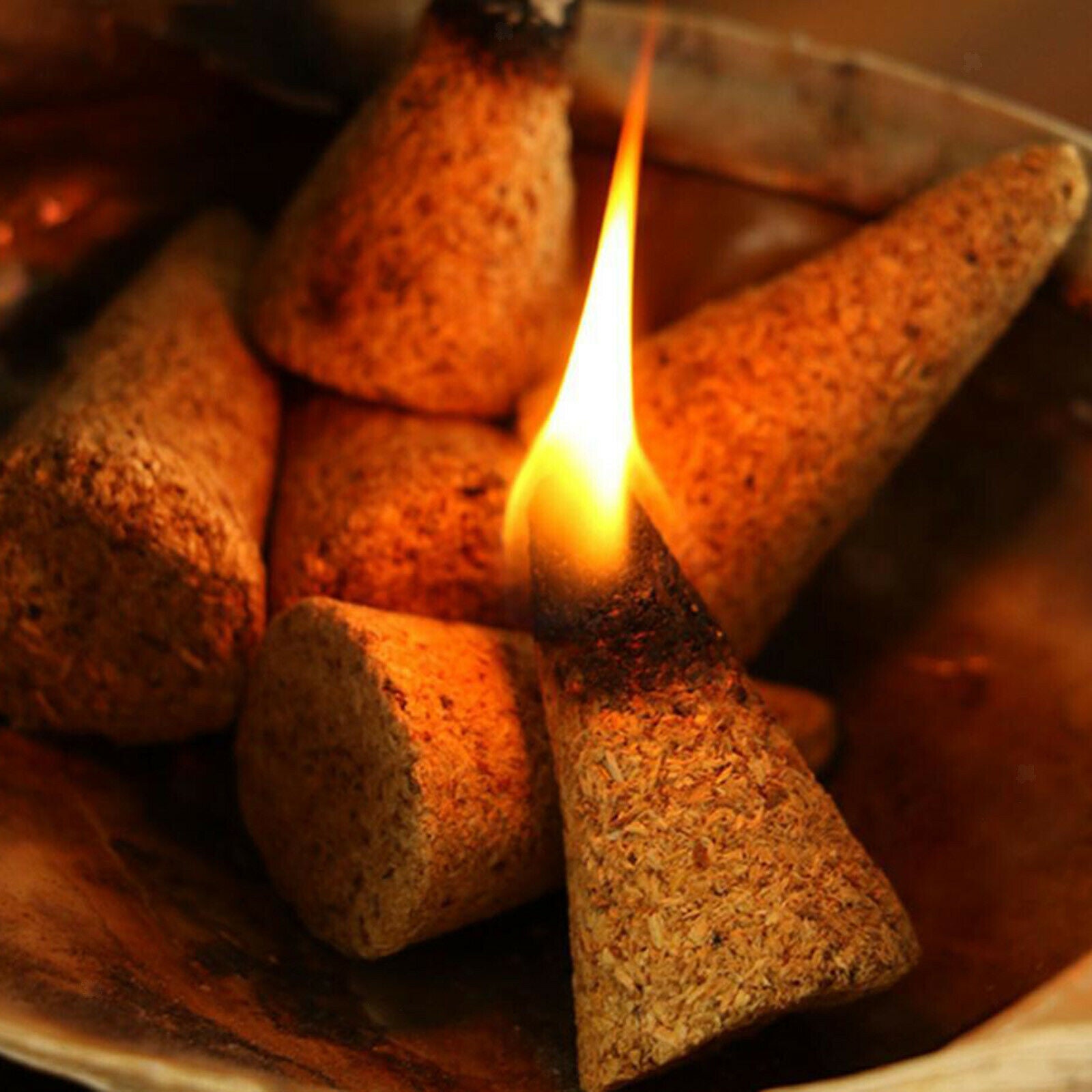 6pcs Sandalwood Bullet Incense Cones Air Purify for Backflow Meditation Gift