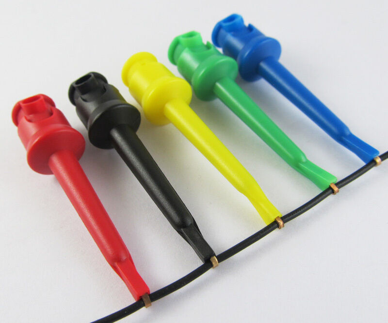 10pcs High Quality Nylon PA Copper Large Test Hook Clip 55mm 5 colors New