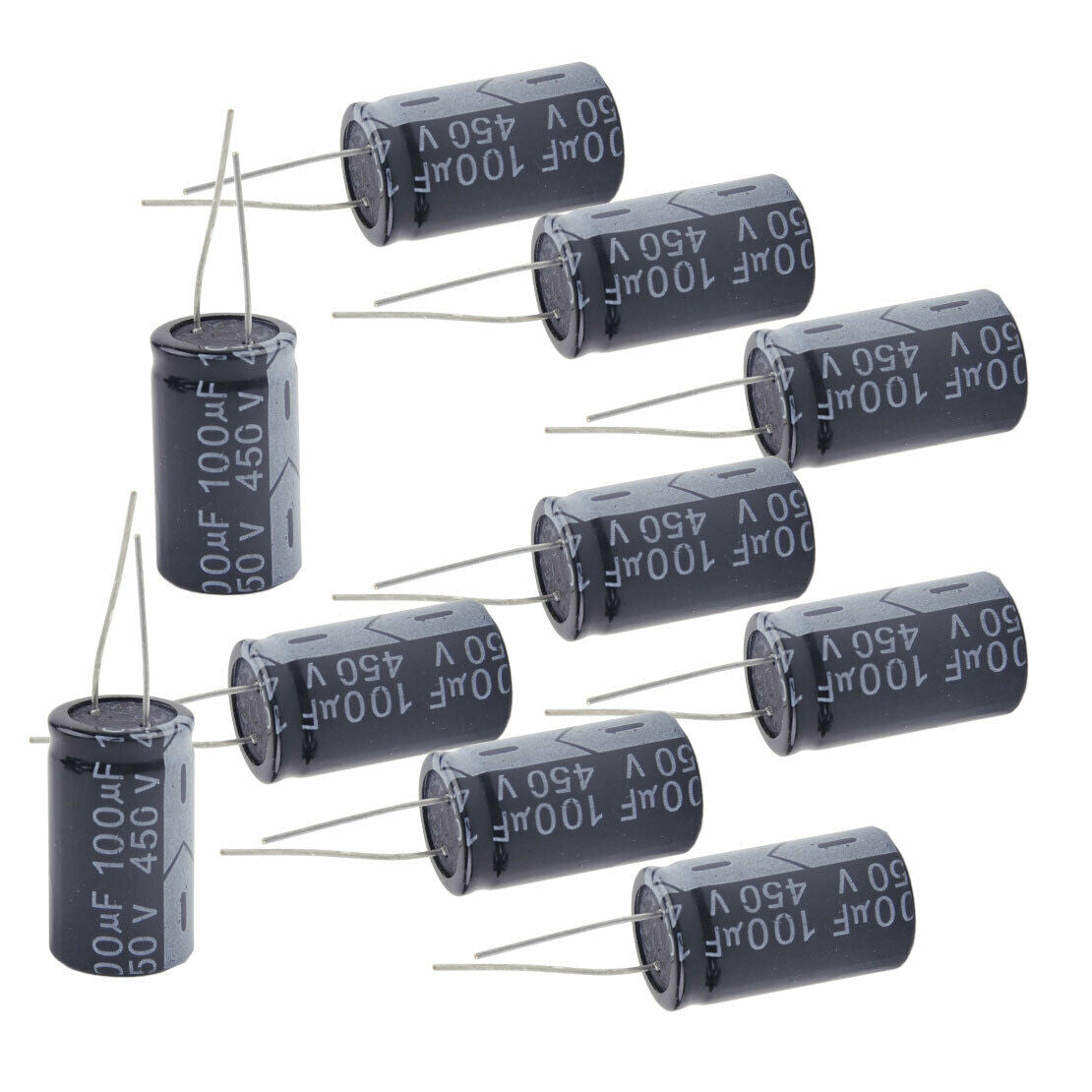 10 pcs 100uF 450V 105掳C Radial Aluminum Electrolytic Capacitor 18x30 mm An