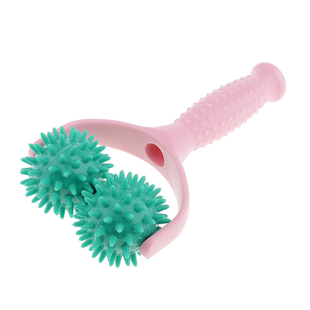 Acupuncture Shoulder Muscle Massager Roll Massage Ball  Pink + Green