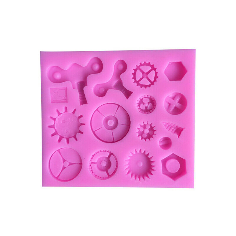 Mechanical Screw Gear Cake Border Fondant Cake Molds for Kitchen Baking T.l8