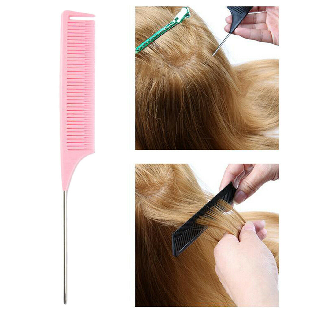 3Pcs ABS Weave Highlighting Foiling Hair Comb Salon Dyeing Combs Brush