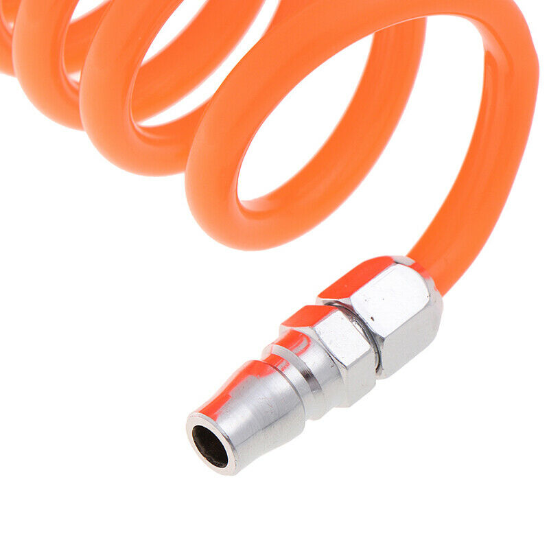6M PU Recoil Spring End Hose Line Pipe Tube For Air Pneumatic Compressor D L SJ