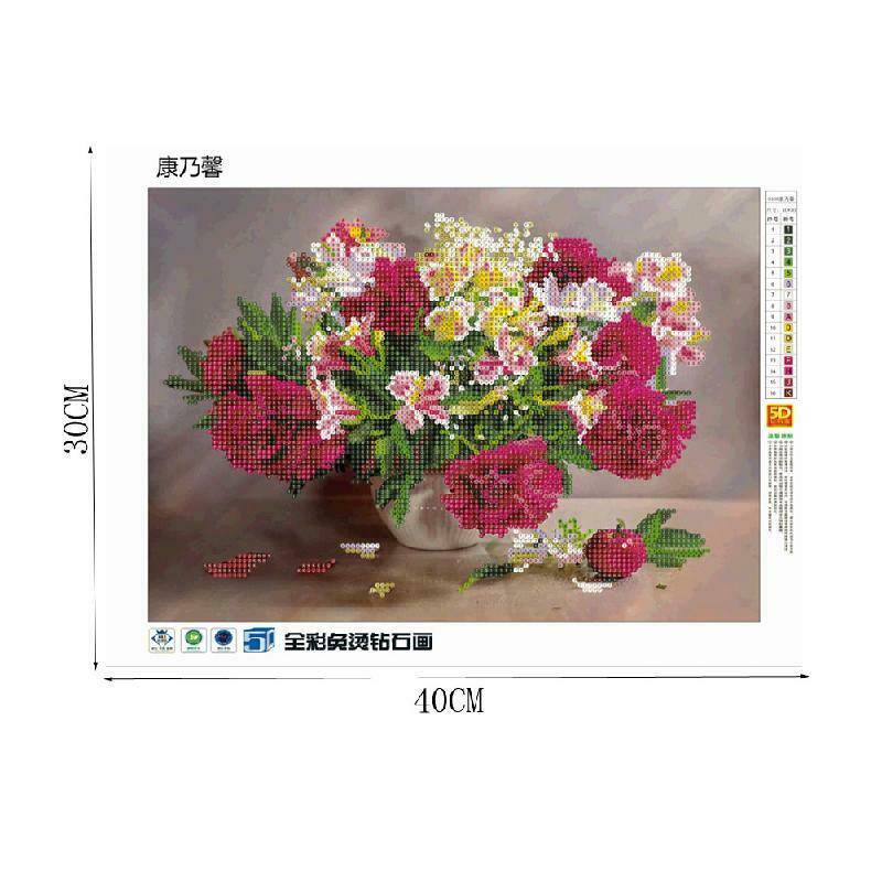 Carnations 5D Diamond Embroidery DIY Painting Cross Stitch  Home Decor