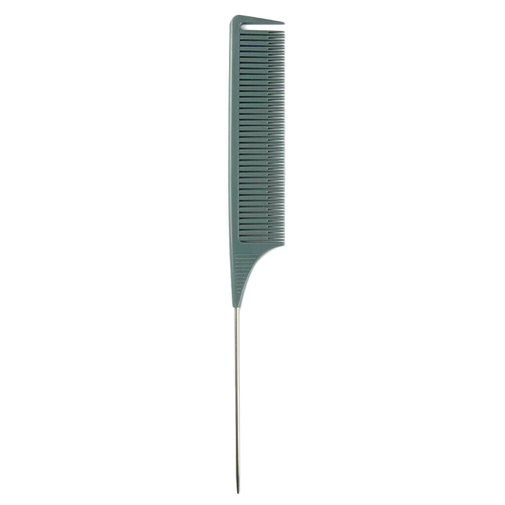 2Pcs Sectioning Weaving Highlighting Foiling Hair Comb for Salon Brush Gray