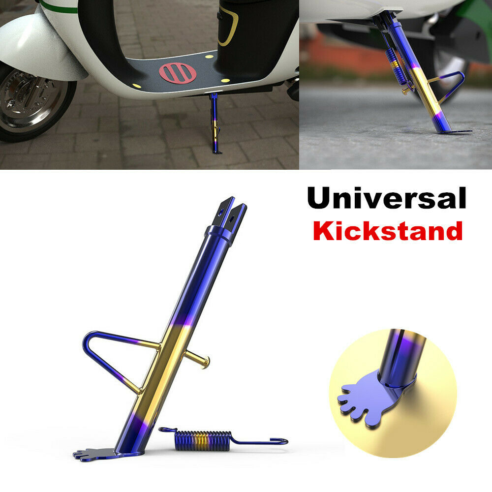 Motorcycle Scooter Bikes Stainless Steel Foot Side Stand Leg Kickstand Universal