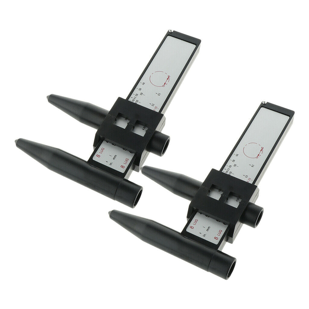 2x measuring devices rim bolt pattern sliding measuring device track 4 5 6 8 Lug