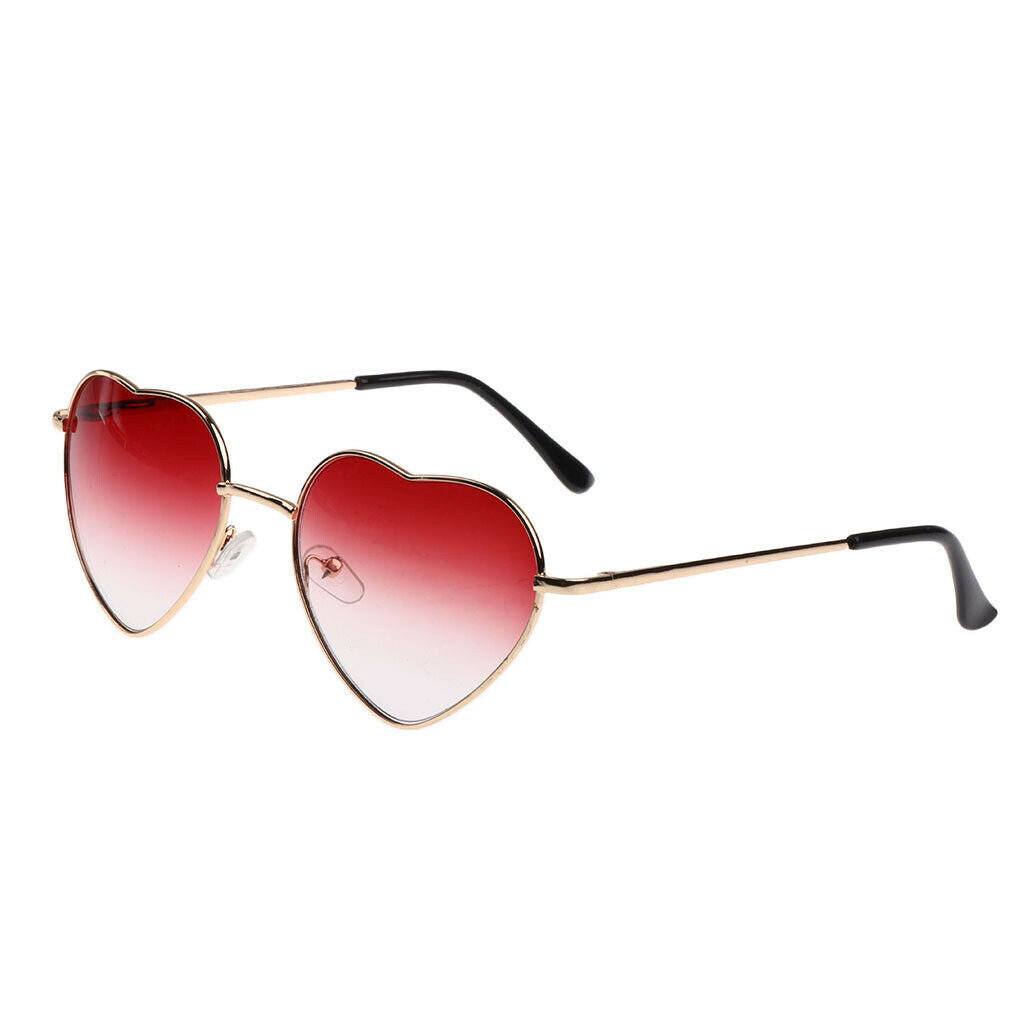 2 Piece Women Heart Shaped Sunglasses Fashion Shades Sunnies Costume Glasses