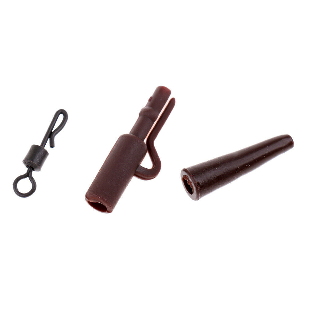 120Pcs/box Carp Fishing Tackle Set Clips Quick Change Swivels Tube Hair Rigs