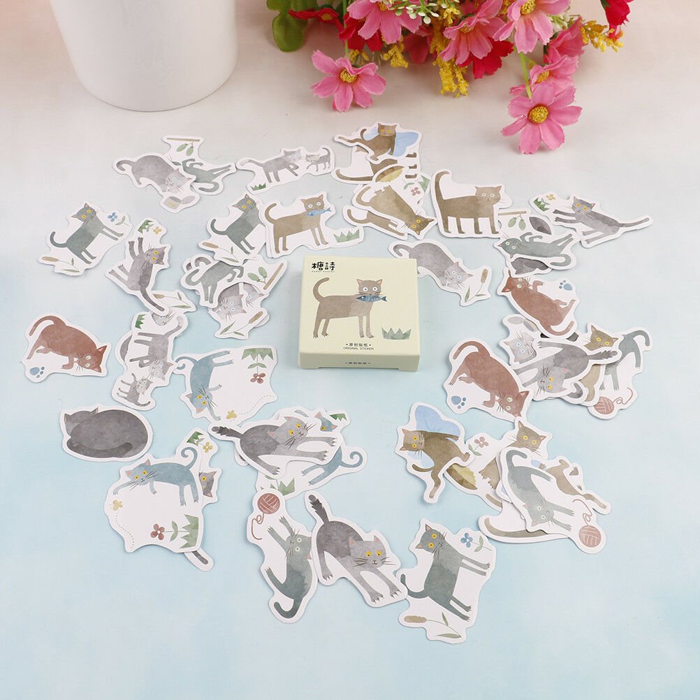45pcs cat disease paper decor diy diary scrapbooking label sticke.l8