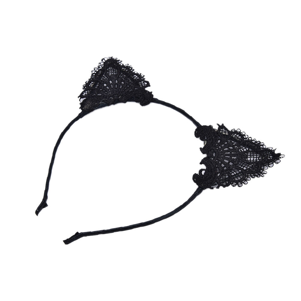Women Lady Girls Kids Cute Cat Kitty Costume Ear Party Lace Hair Head Ban.l8