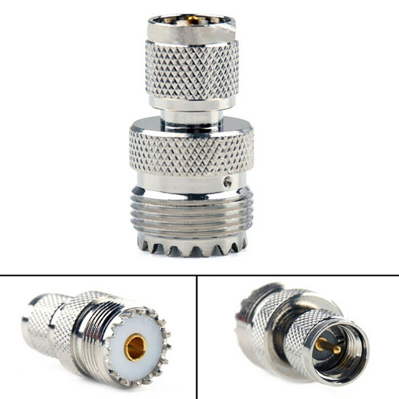 1Pc Mini UHF Male plug to UHF SO-239 Female straight RF Connector AdapterATDD