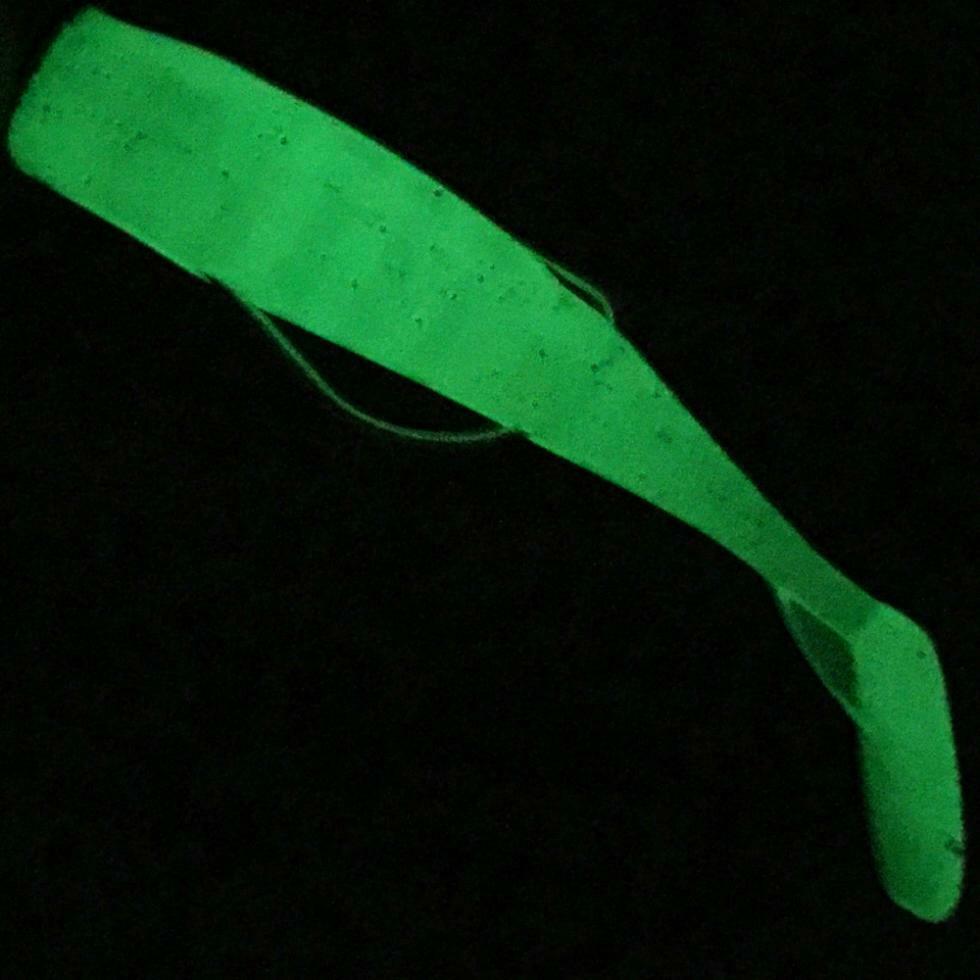 Lead Fish Head Soft Lures Set Luminous Crank Hook T-Tail Built-in Sequins