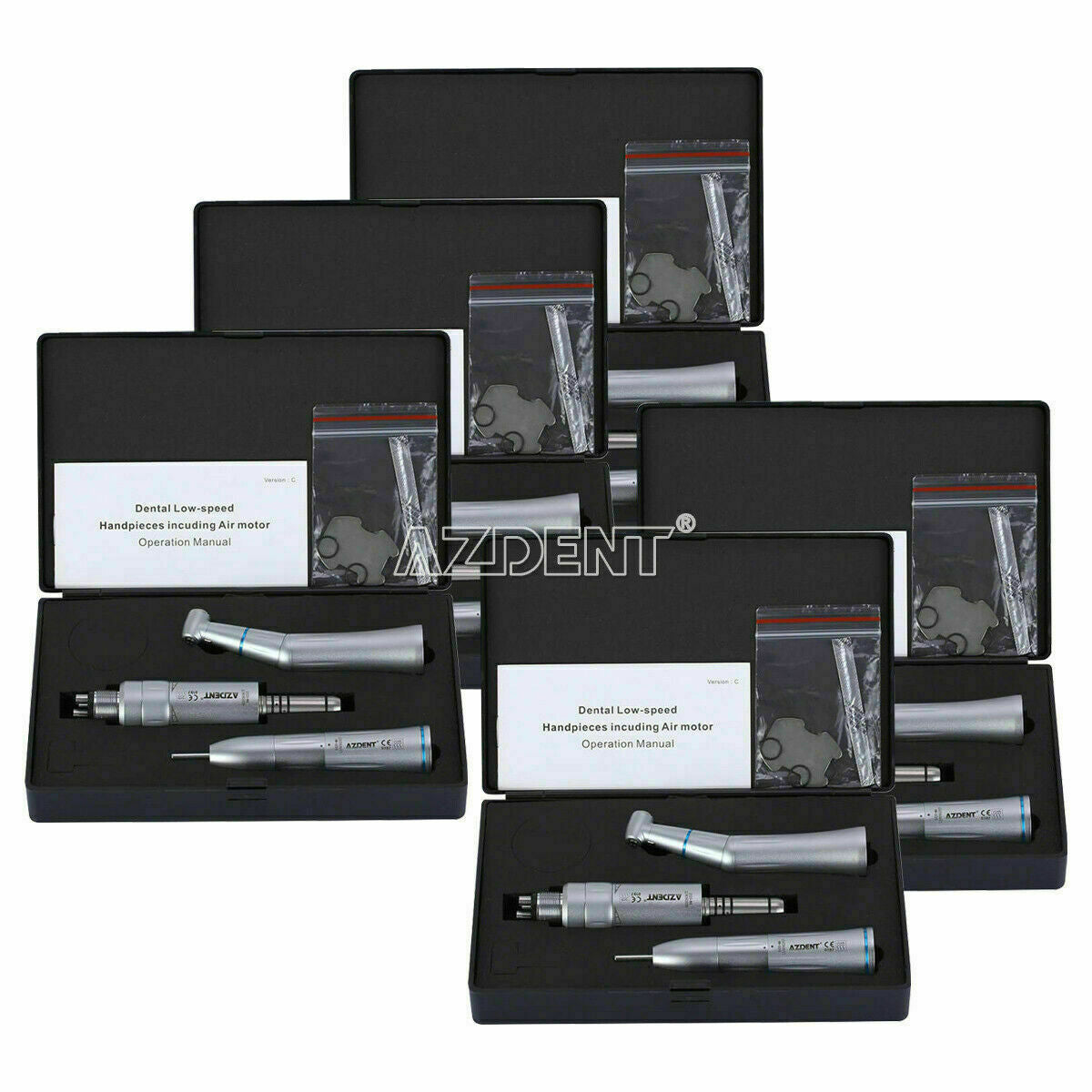 Dental Low Speed Handpieces Kit 1:1 Inner Water Internal Spray 4H Fit Handpiece